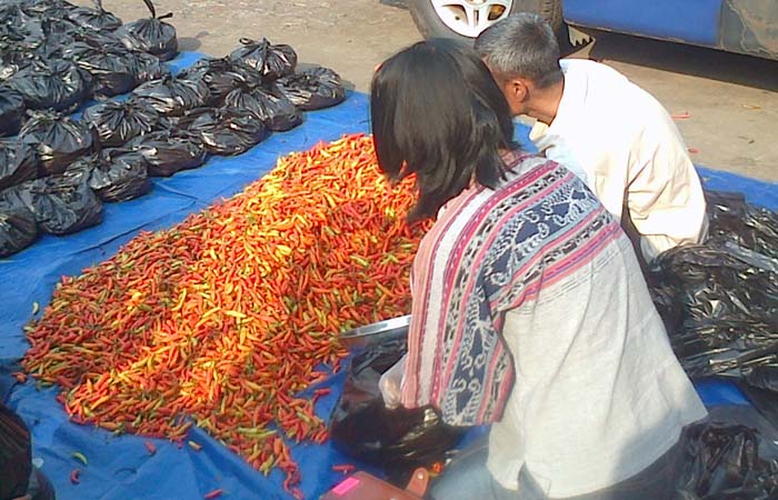 Harga Cabai Tembus Rp75 Ribu/kg di Pasar Cipete, Jakarta Selatan